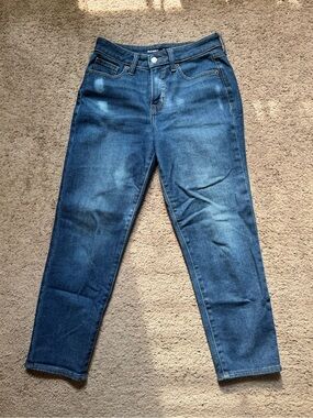 Old Navy Women's OG Straight Cozy-Lined Jeans - Medium Blue Wash